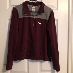 Maroon Pink Half-Zip